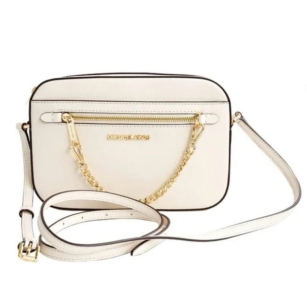 NWOT Michael Kors Large Saffiano Leather Jet Set Crossbody Bag